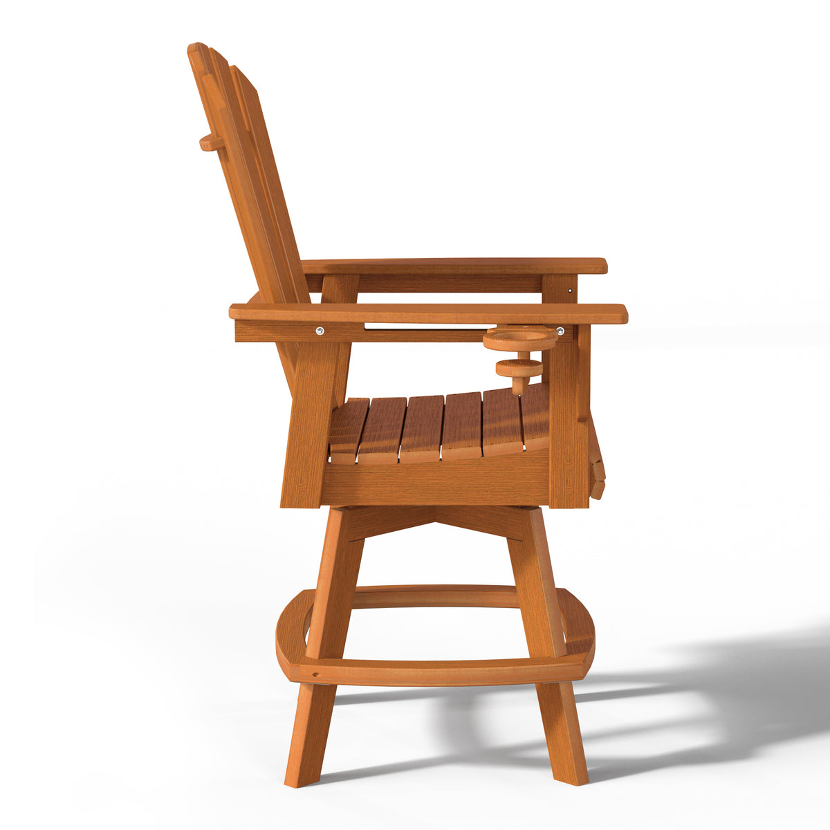 Heritage Ridge Adirondack Swivel Counter Chair With Cup Holder