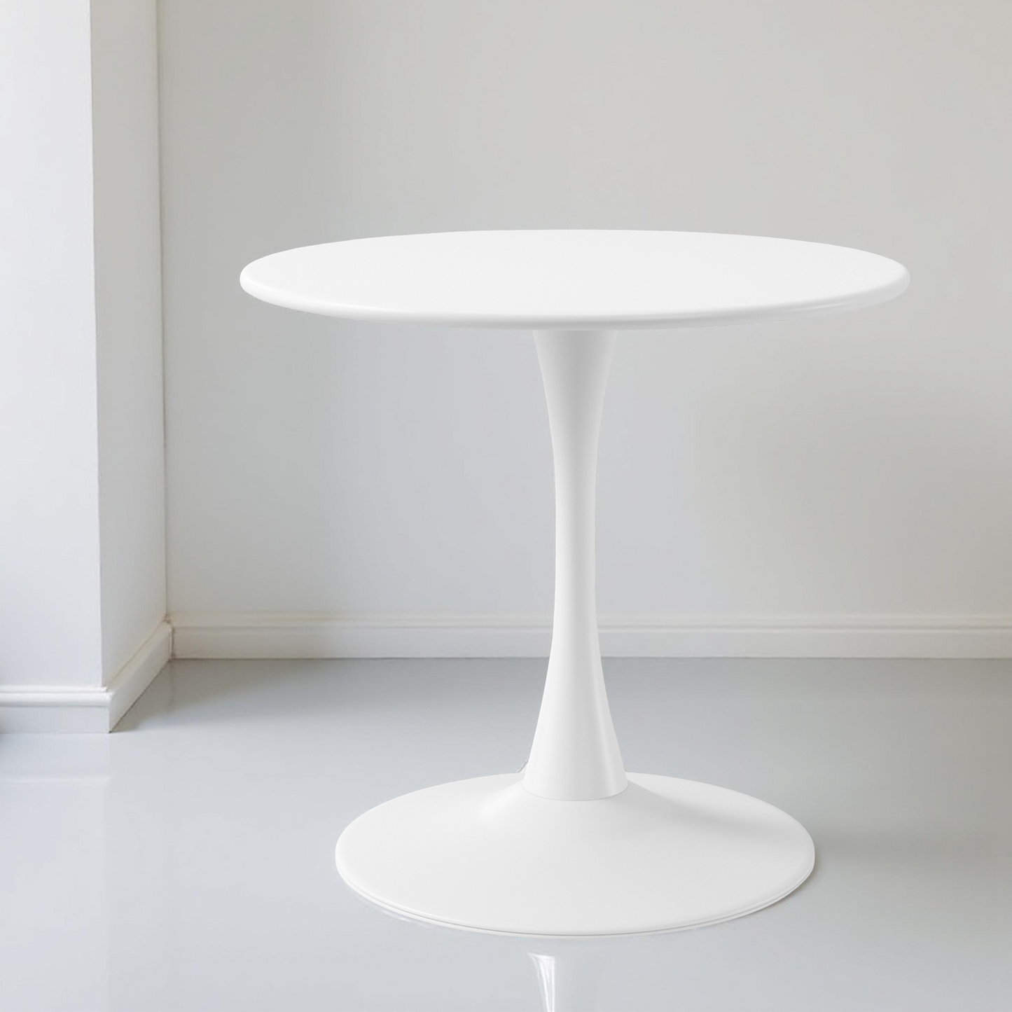 POLYTRENDS™ Copenhagen Stilke All-Weather Indoor/Outdoor 31.5" Round Metal Patio Bistro Dining Table