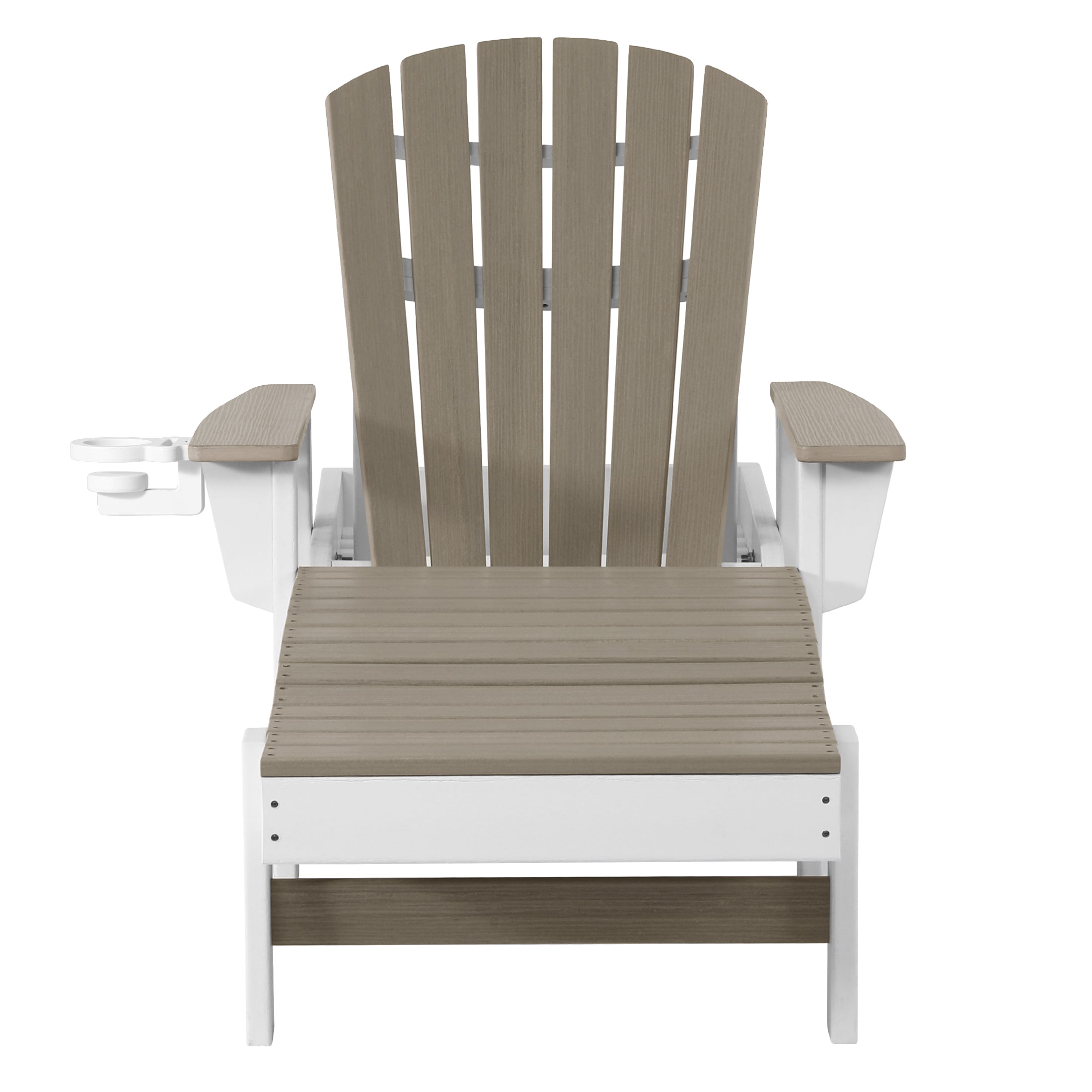 Heritage Ridge Adirondack Chaise Lounge with Arms and Wheels With Cup Holder