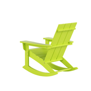 Malibu Modern All-Weather Outdoor Rocking Adirondack Chair