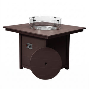 Sedona Square 42" Dining Fire Pit Table