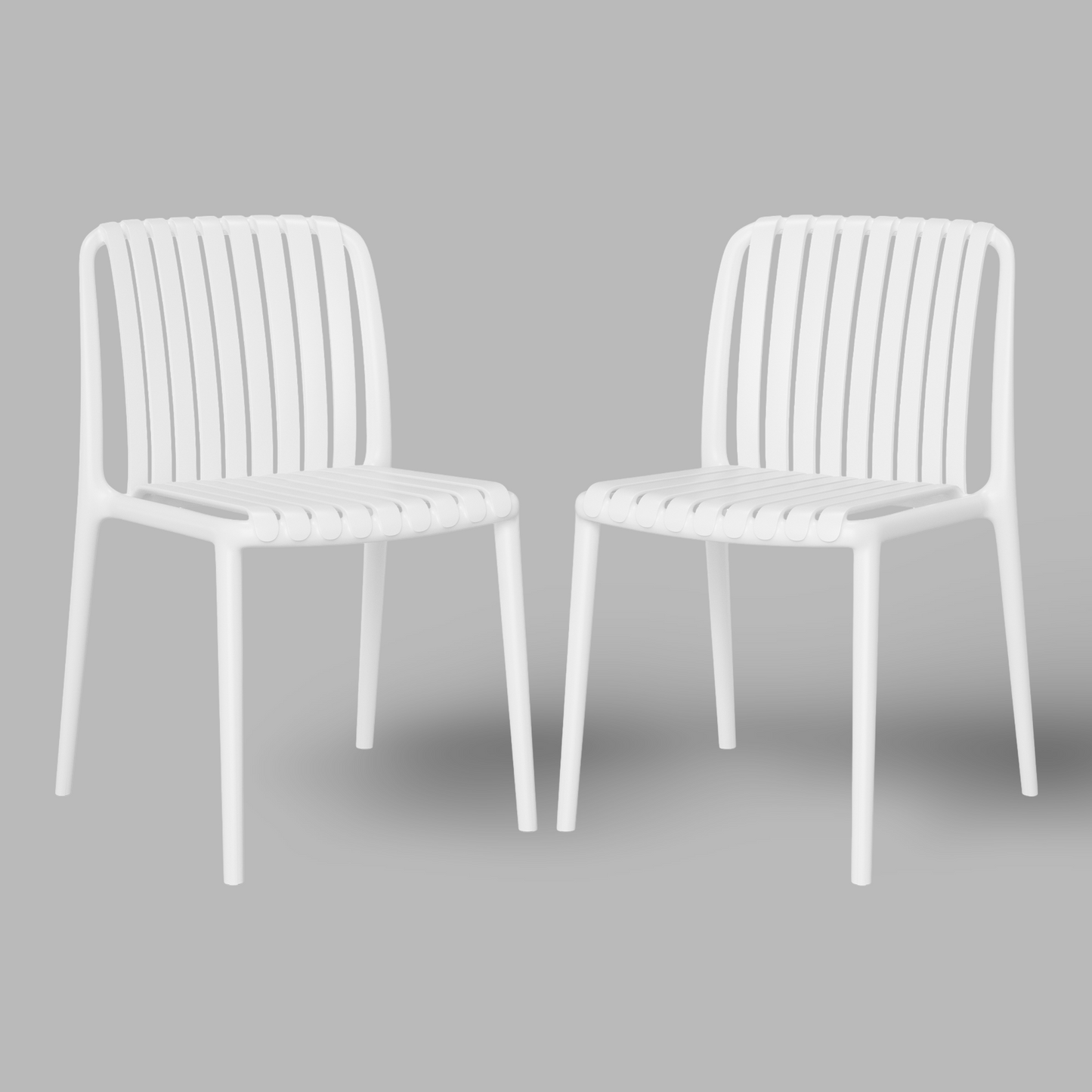 POLYTRENDS™ Copenhagen Allé All-Weather Indoor/Outdoor Stackable Dining Chair (Set of 2)