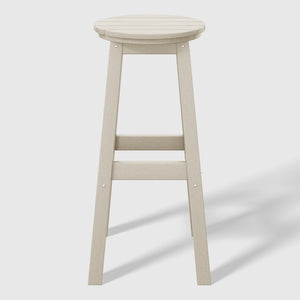 Stockholm All-Weather Outdoor Round Bar Stool (29" Height)
