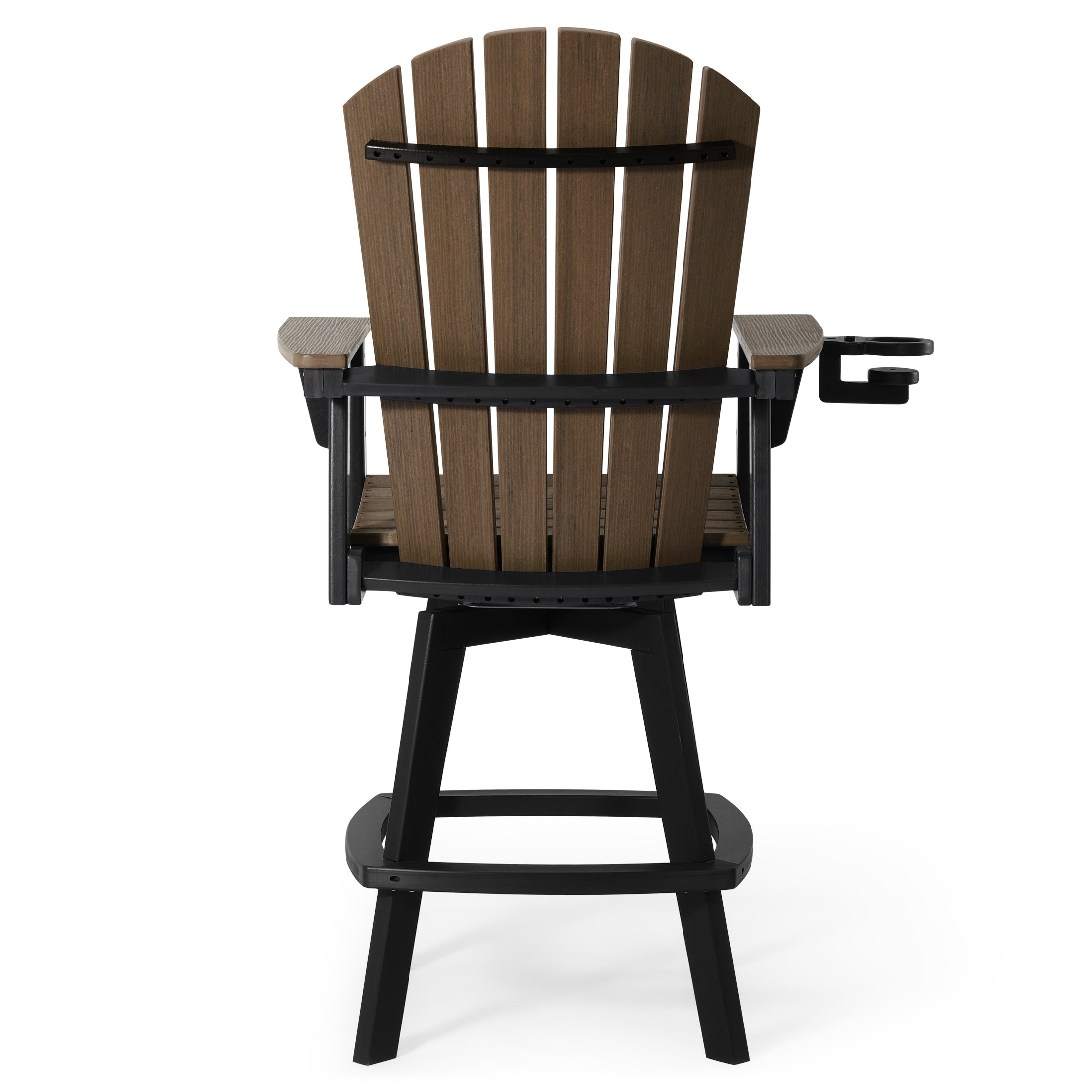 Heritage Ridge Adirondack Swivel Bar Chair With Cup Holder
