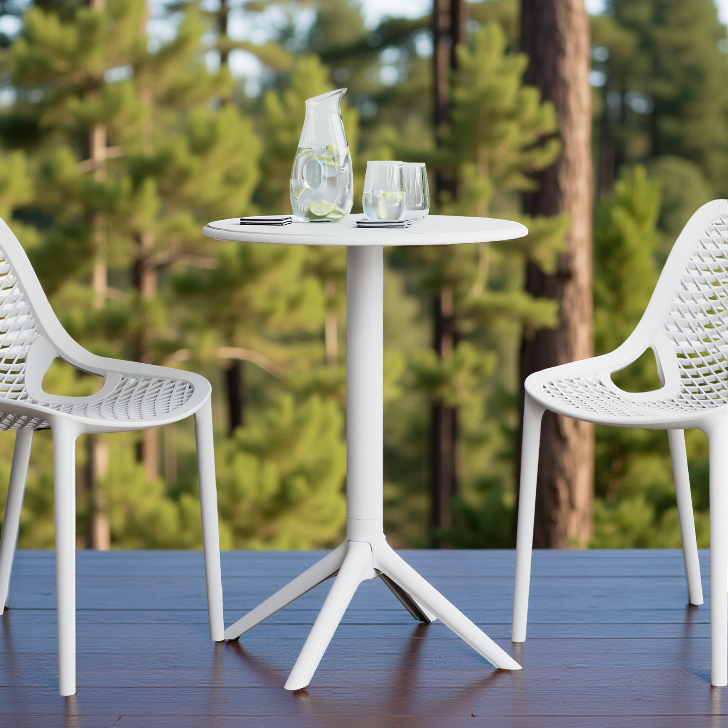 POLYTRENDS™ Copenhagen Solstråle All-Weather Indoor/Outdoor Round Bistro Table (23.5" Table Top)