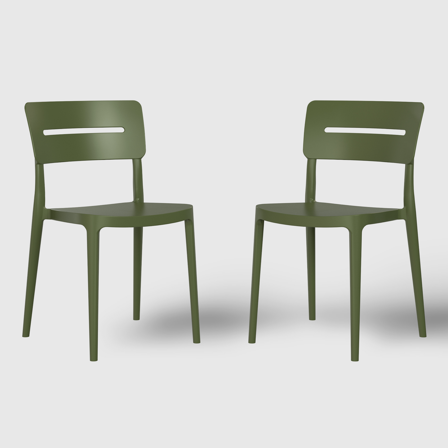POLYTRENDS™ Copenhagen Lys All-Weather Indoor/Outdoor Stackable Dining Chair (Set of 2)