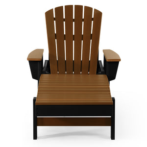 Heritage Ridge Adirondack Chaise Lounge with Arms and Wheels With Cup Holder