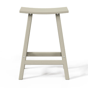 Stockholm All-Weather Outdoor Saddle Counter Stool (24" Height)