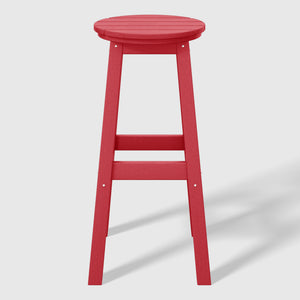 Stockholm All-Weather Outdoor Round Bar Stool (29" Height)