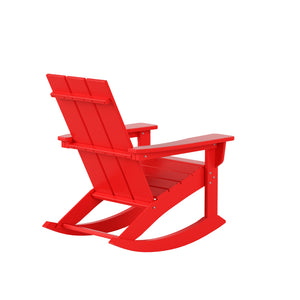 Malibu Modern All-Weather Outdoor Rocking Adirondack Chair