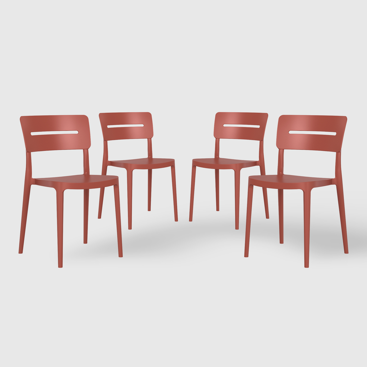 POLYTRENDS™ Copenhagen Lys All-Weather Indoor/Outdoor Stackable Dining Chair (Set of 4)