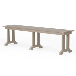 Tuscany All-Weather Outdoor 65" Trestle Dining Bench