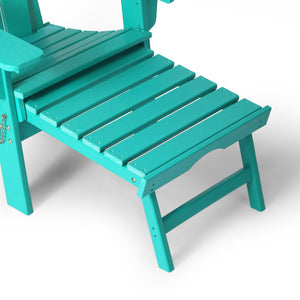 Chatham Folding Adjustable Adirondack Chair with Cup Holder and Hideaway Ottoman