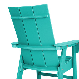 Malibu Modern All-Weather Outdoor Contoured Adirondack Dining Chair
