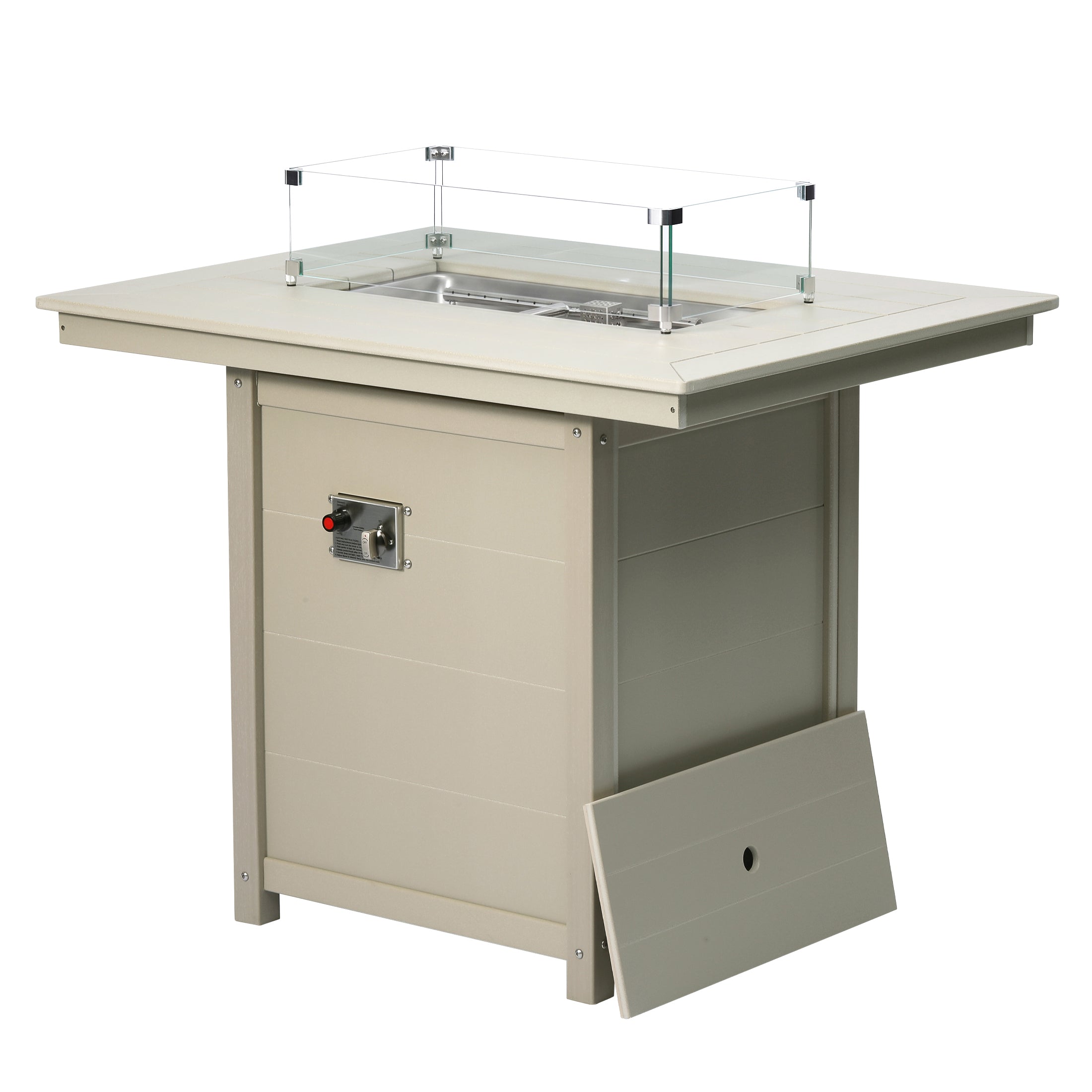 Sedona Rectangular 34" X 46" Counter Fire Pit Table