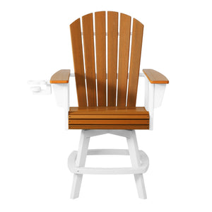 Heritage Ridge Adirondack Swivel Counter Chair With Cup Holder