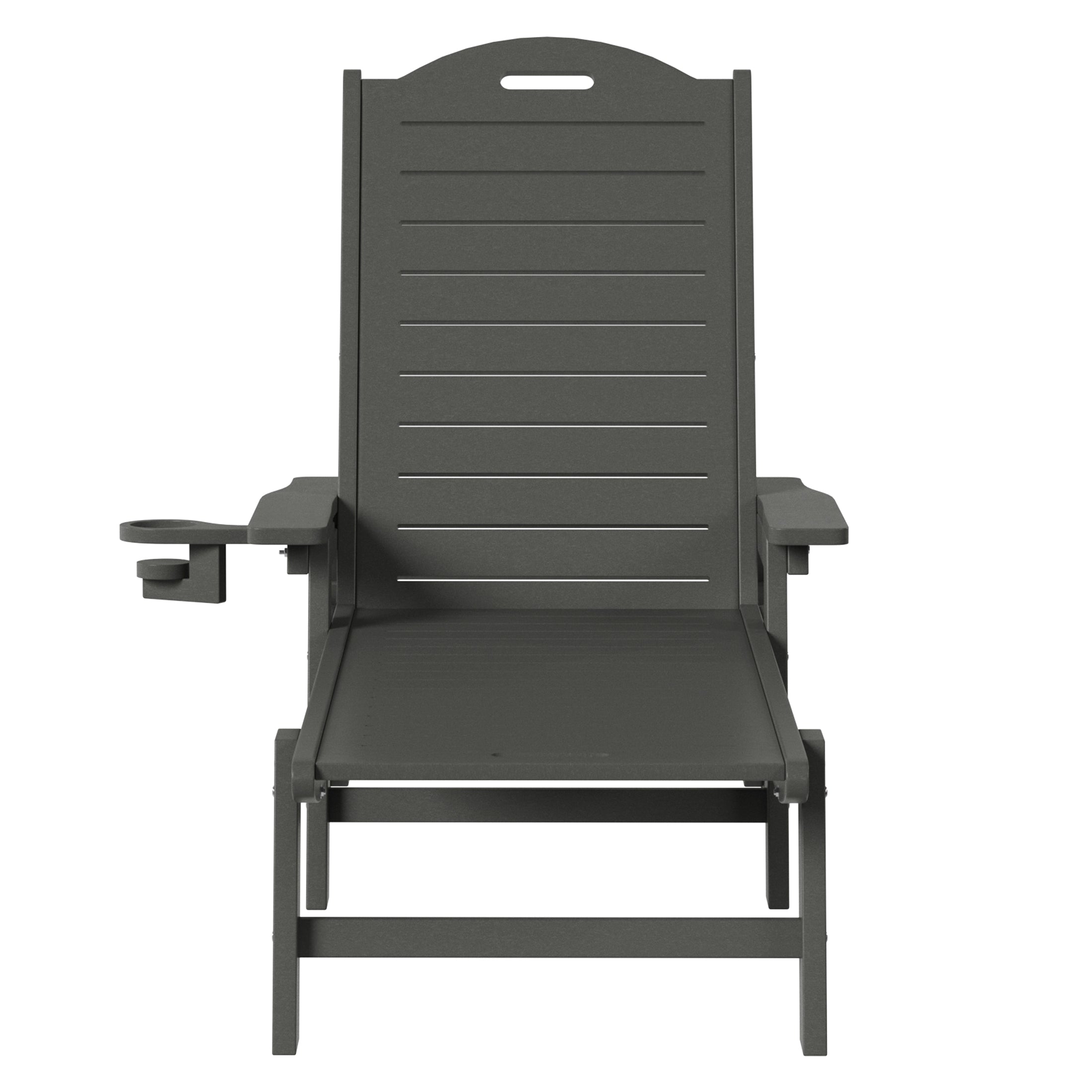 Santa Barbara Reclining Chaise Lounge with Cup Holder and Wheels