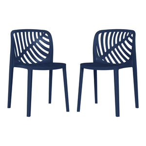 Patio Stacking Dining Side Chair (Set of 2)