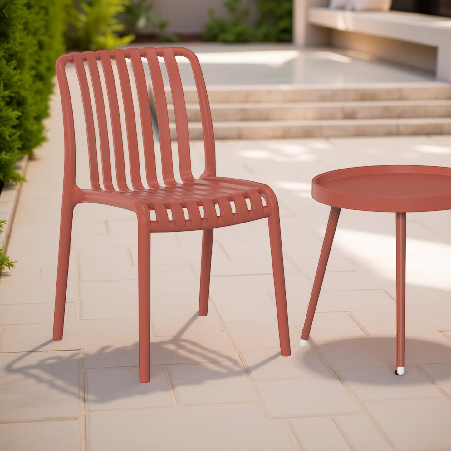 POLYTRENDS™ Copenhagen Allé Indoor Stackable Patio Set (2 Chairs, 1 Table)