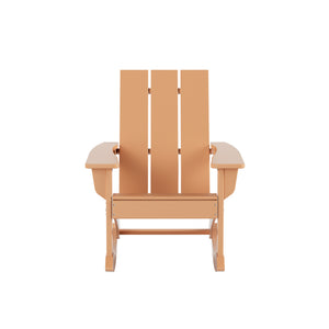 Malibu Modern All-Weather Outdoor Rocking Adirondack Chair