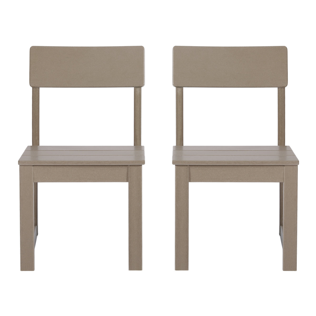 Palmetto Outdoor Dining Side Chair (Set of 2) With Cup Holder