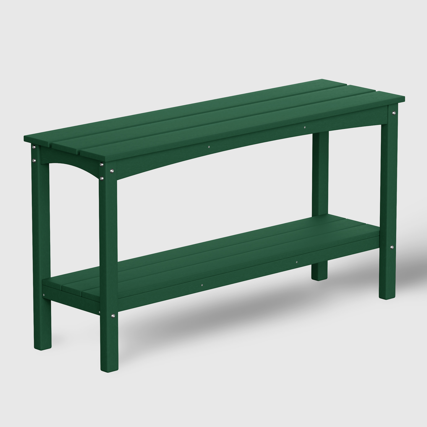 POLYTRENDS™ Tuscany All-Weather Outdoor Two Shelf Patio Bar Console Table (55" Wide)