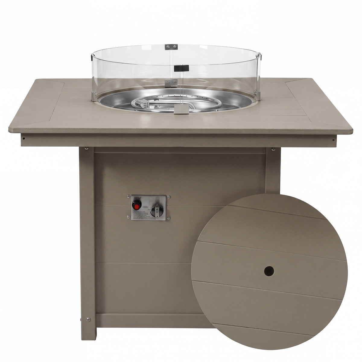 Sedona Square 42" Dining Fire Pit Table