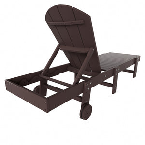 Chatham All-Weather Outdoor Adirondack Reclining Sun Lounger With Wheels