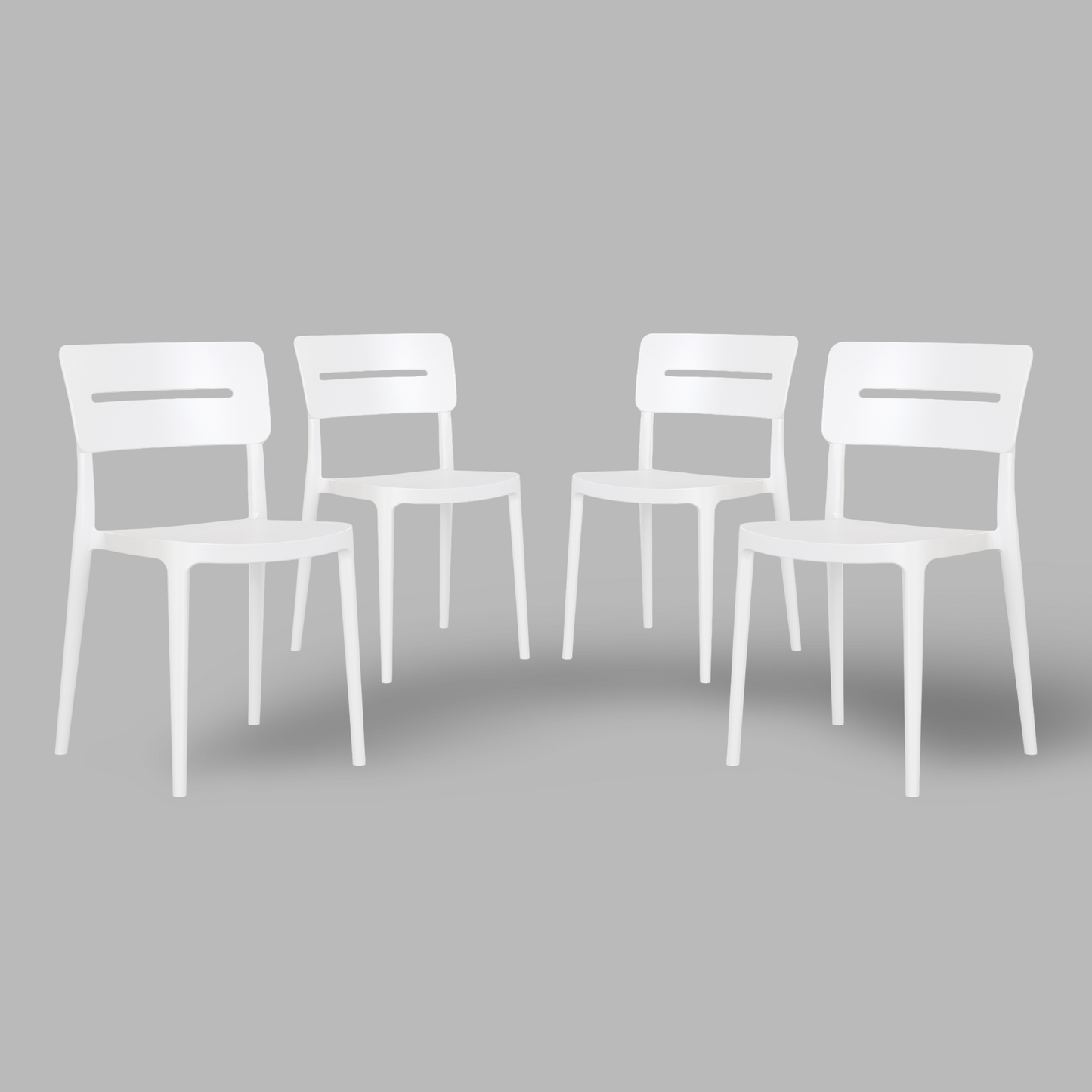 POLYTRENDS™ Copenhagen Lys All-Weather Indoor/Outdoor Stackable Dining Chair (Set of 4)