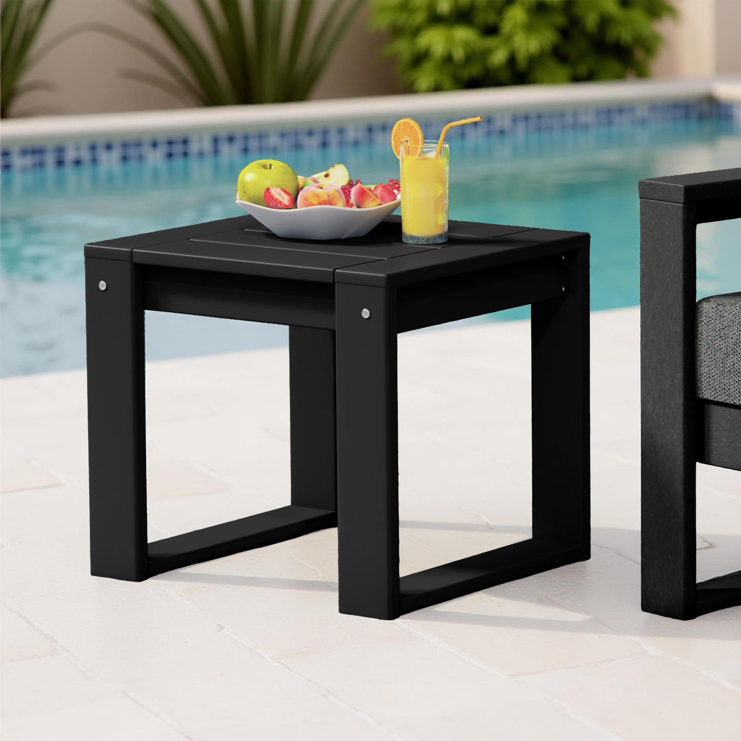 POLYTRENDS™ Signature All-Weather Outdoor Patio Side Table (17" Wide)