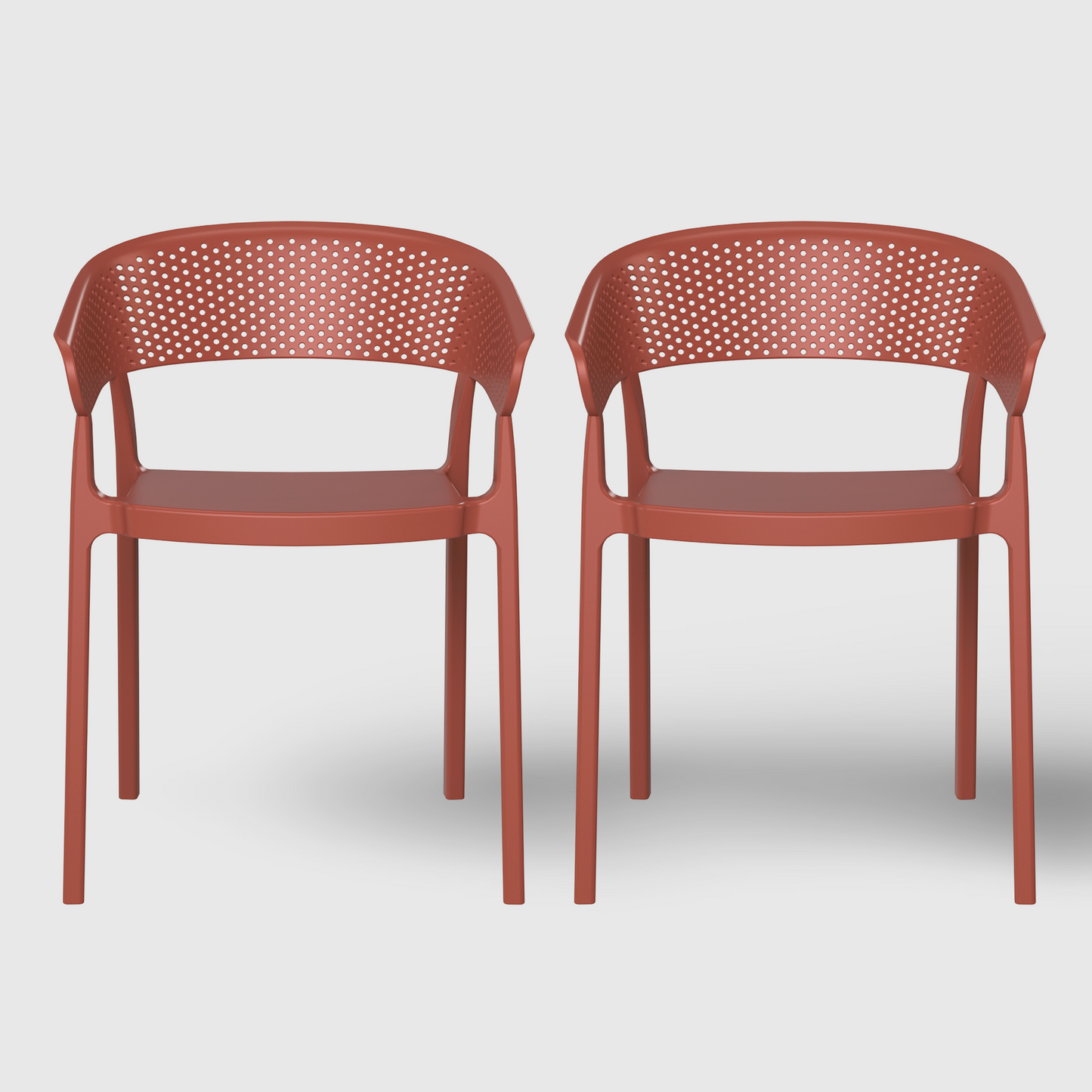 POLYTRENDS™ Copenhagen Luftig All-Weather Indoor/Outdoor Stackable Dining Armchair (Set of 2)
