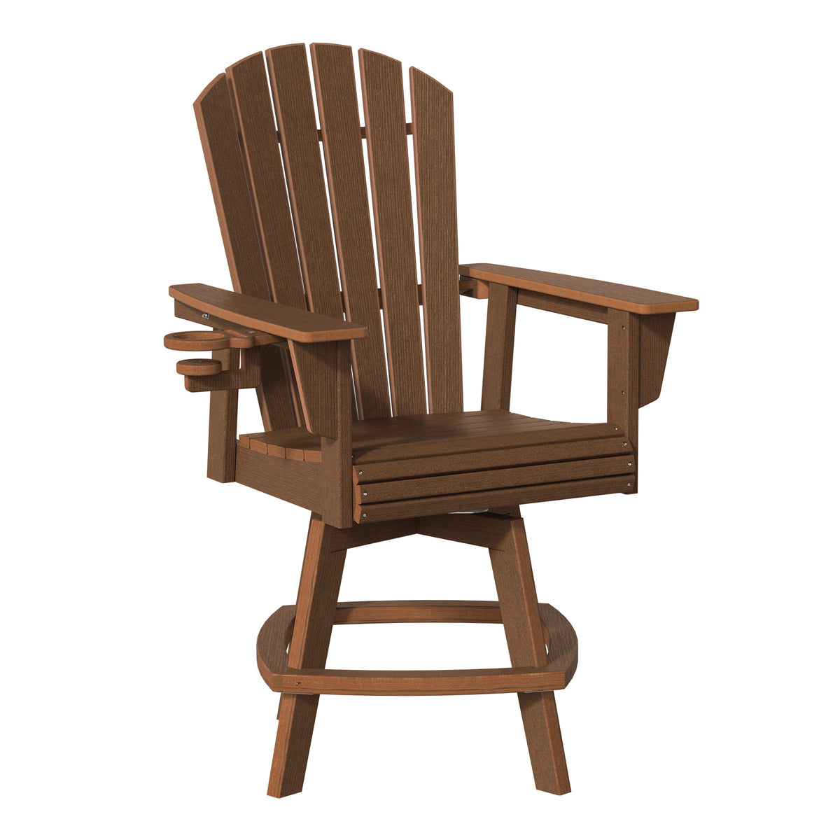 Heritage Ridge Adirondack Swivel Counter Chair With Cup Holder