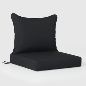 Outdoor Deep Seat Chair Cushions, 2-Piece Set, Water-Repellent (25" × 25")