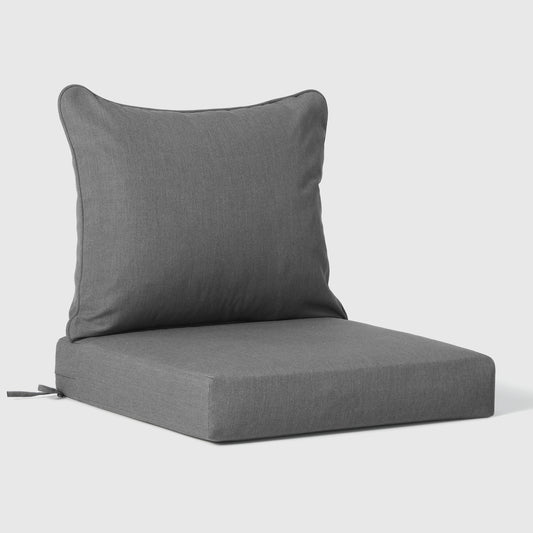 Outdoor Deep Seat Chair Cushions, 2-Piece Set, Water-Repellent (25" × 25")