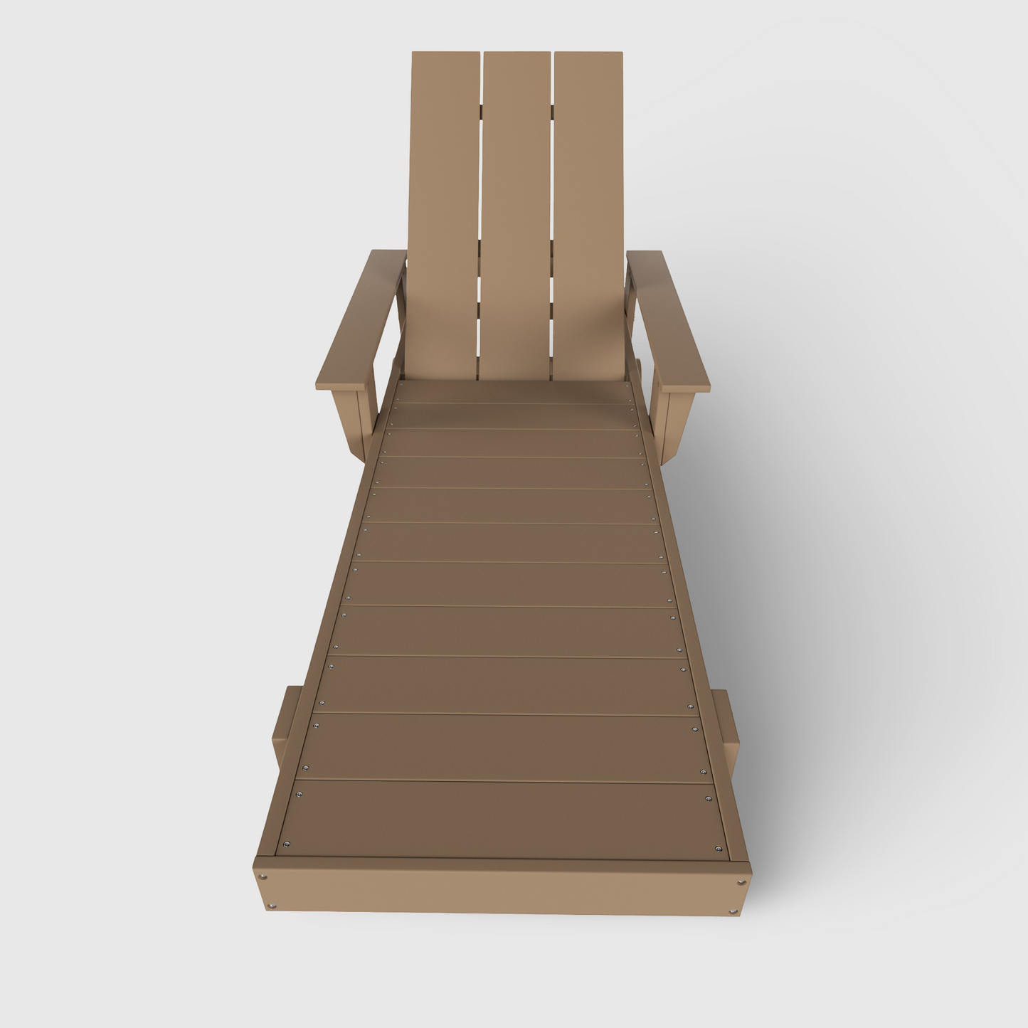 Malibu Modern All-Weather Outdoor Reclining Sun Lounger With Arm Rests & Wheels