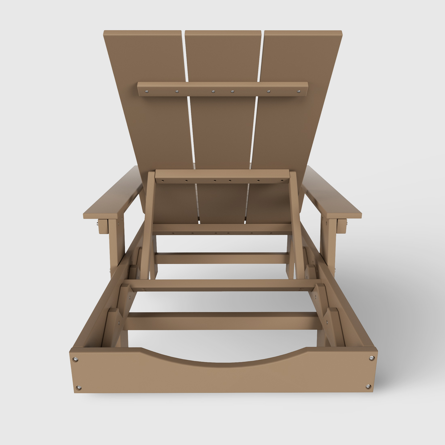 Malibu Modern All-Weather Outdoor Reclining Sun Lounger With Arm Rests & Wheels