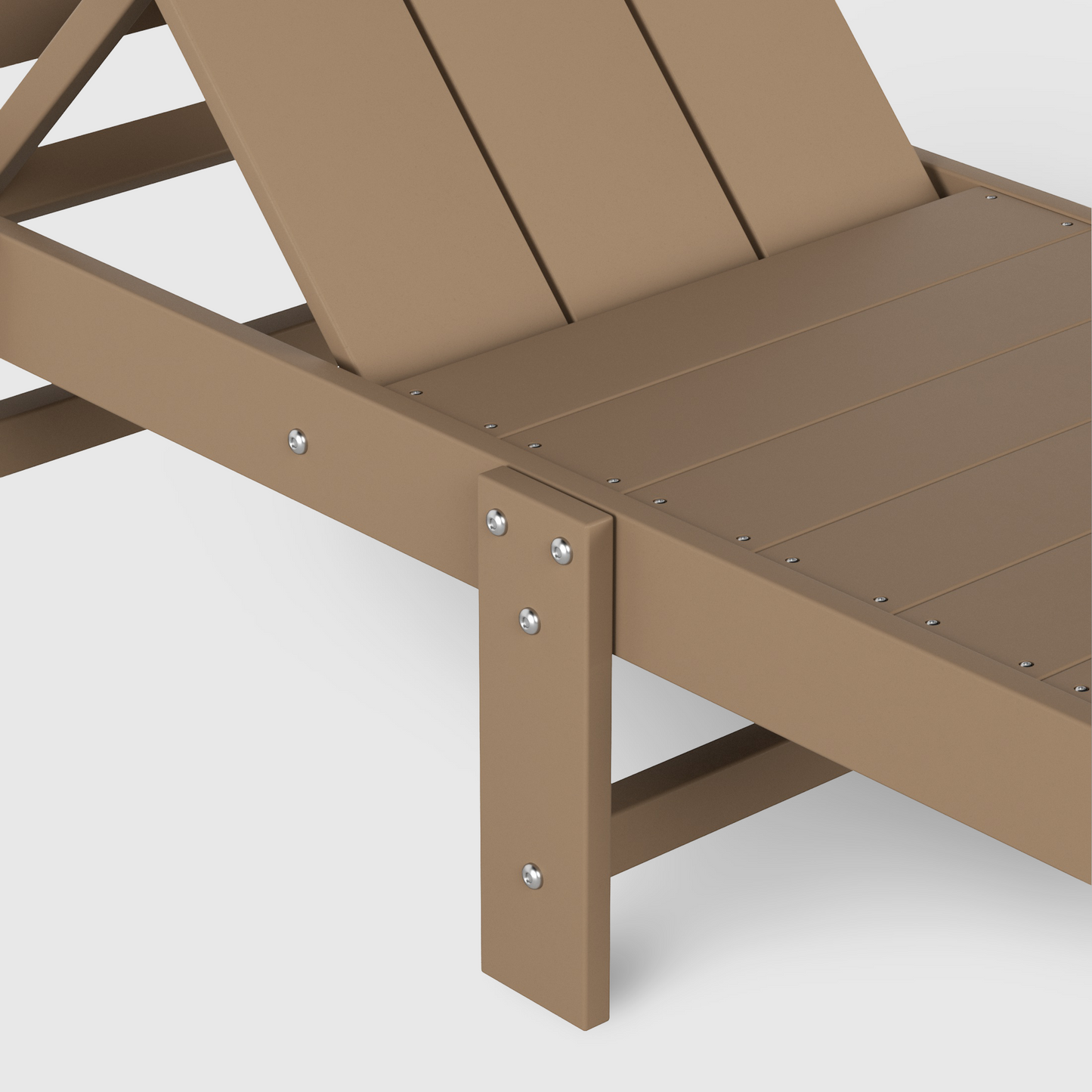 Malibu Modern All-Weather Outdoor Reclining Sun Lounger With Arm Rests & Wheels