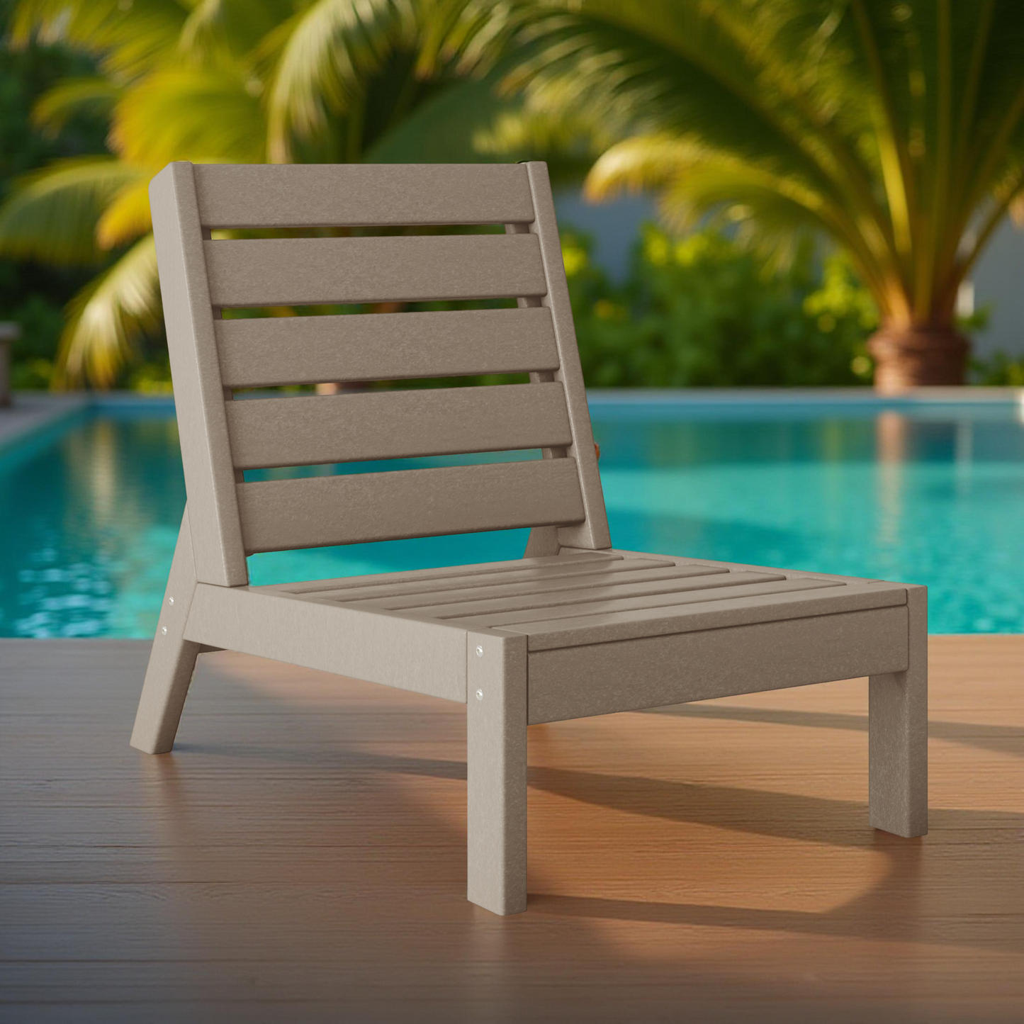 Scottsdale All-Weather Outdoor Modular Deep Seating Armless Chair (with Optional Cushions)