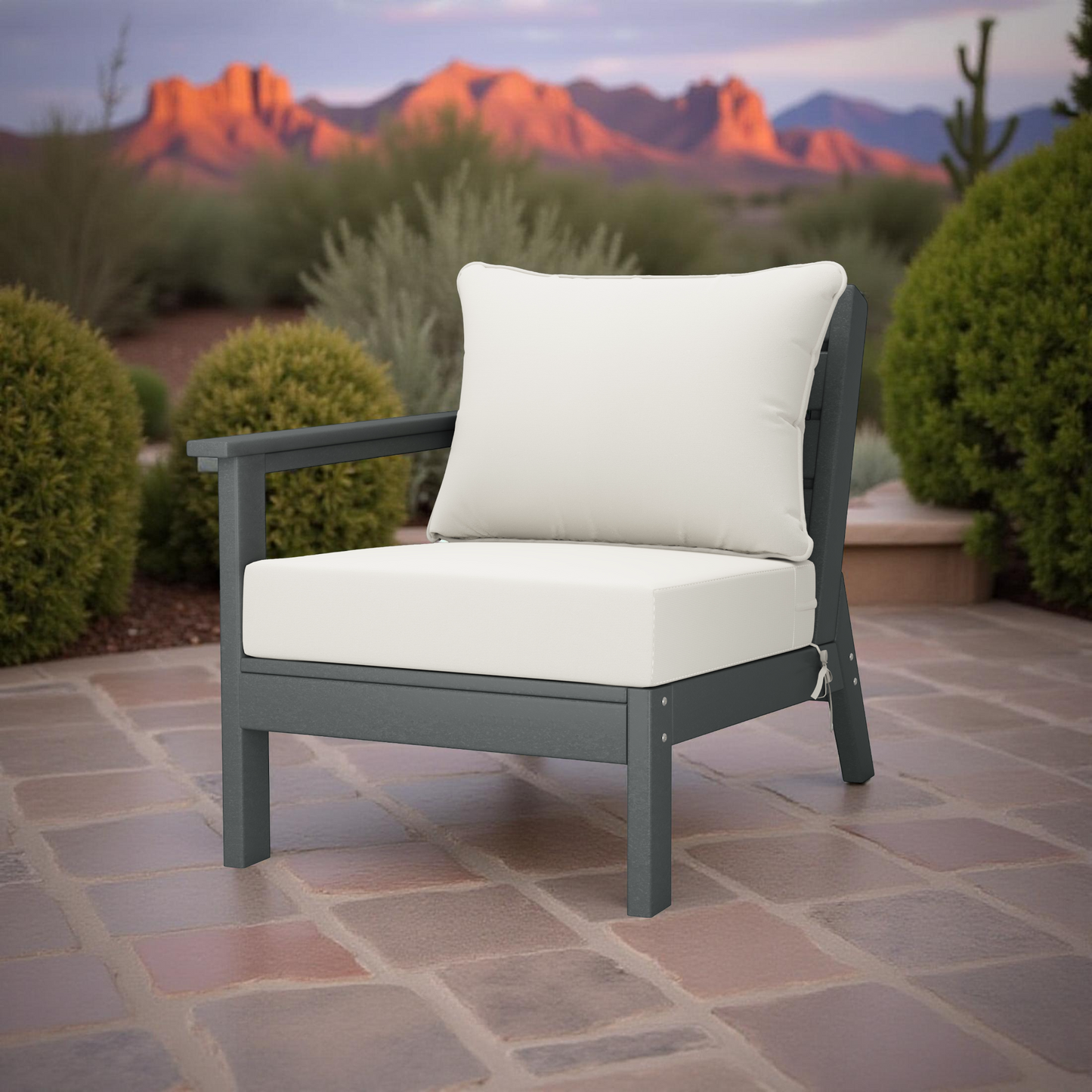 Scottsdale All-Weather Outdoor Modular Deep Seating Left Arm Chair (with Optional Cushions)