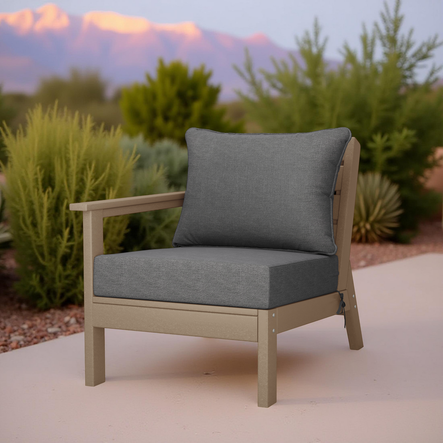 Outdoor Deep Seat Chair Cushions, 2-Piece Set, Water-Repellent (25" × 25")
