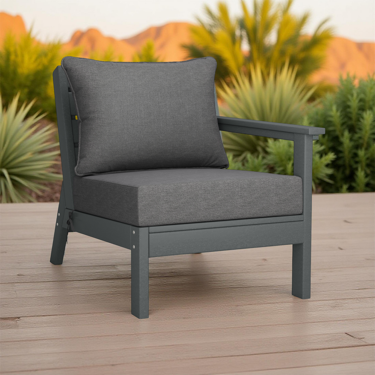 Scottsdale All-Weather Outdoor Modular Deep Seating Right Arm Chair (with Optional Cushions)