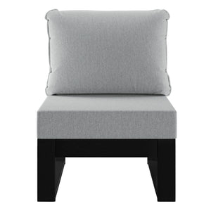 Signature All-Weather Outdoor Modular Deep Seating Cushioned Side Chair (Center Sectional Seat)