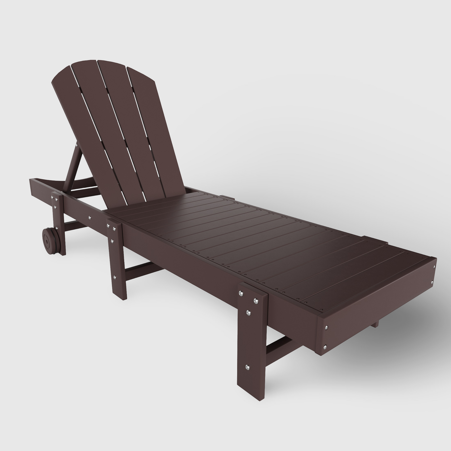 Chatham All-Weather Outdoor Adirondack Reclining Sun Lounger With Wheels