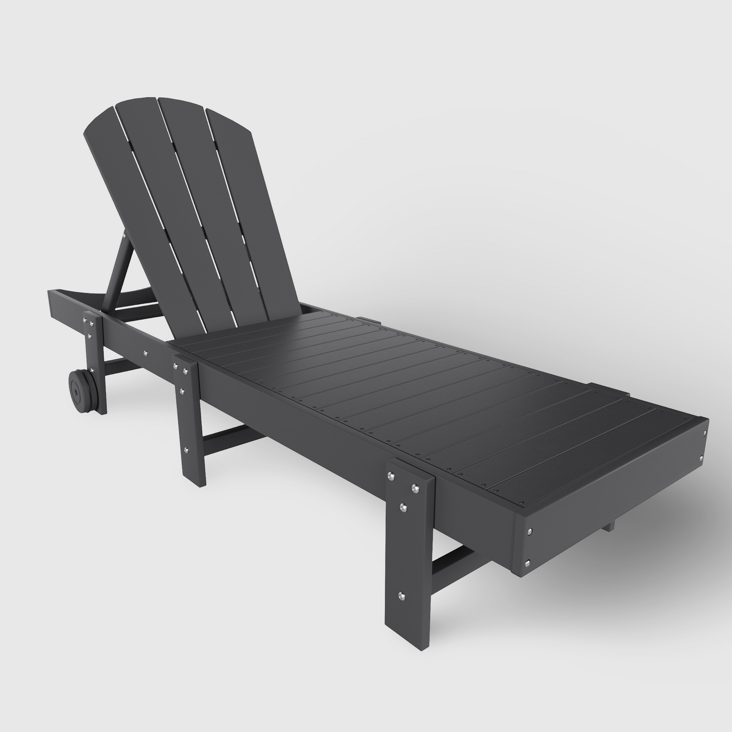 Chatham All-Weather Outdoor Adirondack Reclining Sun Lounger With Wheels