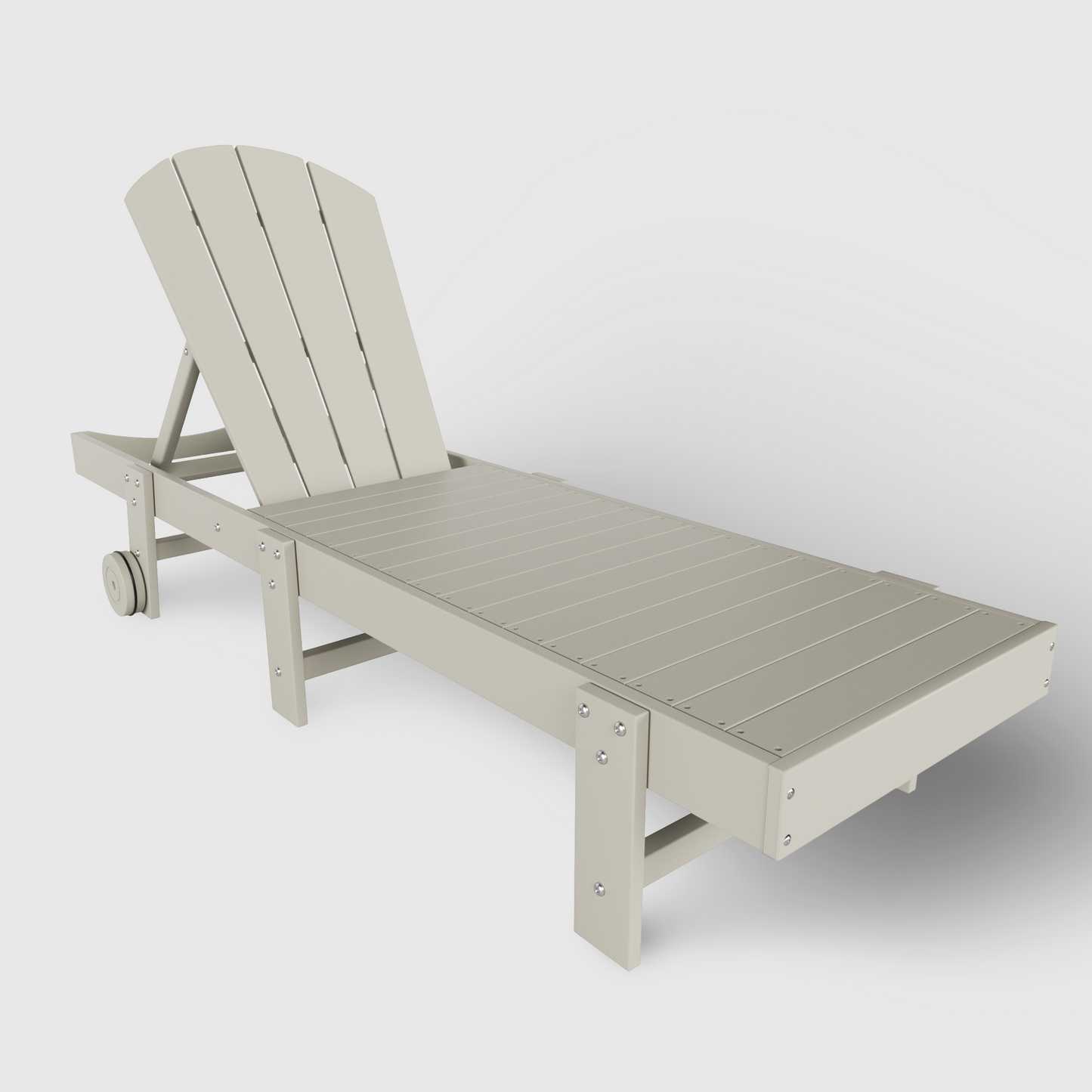 Chatham All-Weather Outdoor Adirondack Reclining Sun Lounger With Wheels