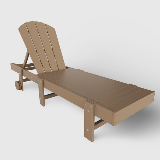 Chatham All-Weather Outdoor Adirondack Reclining Sun Lounger With Wheels