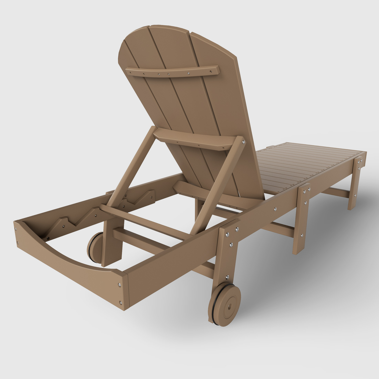 Chatham All-Weather Outdoor Adirondack Reclining Sun Lounger With Wheels