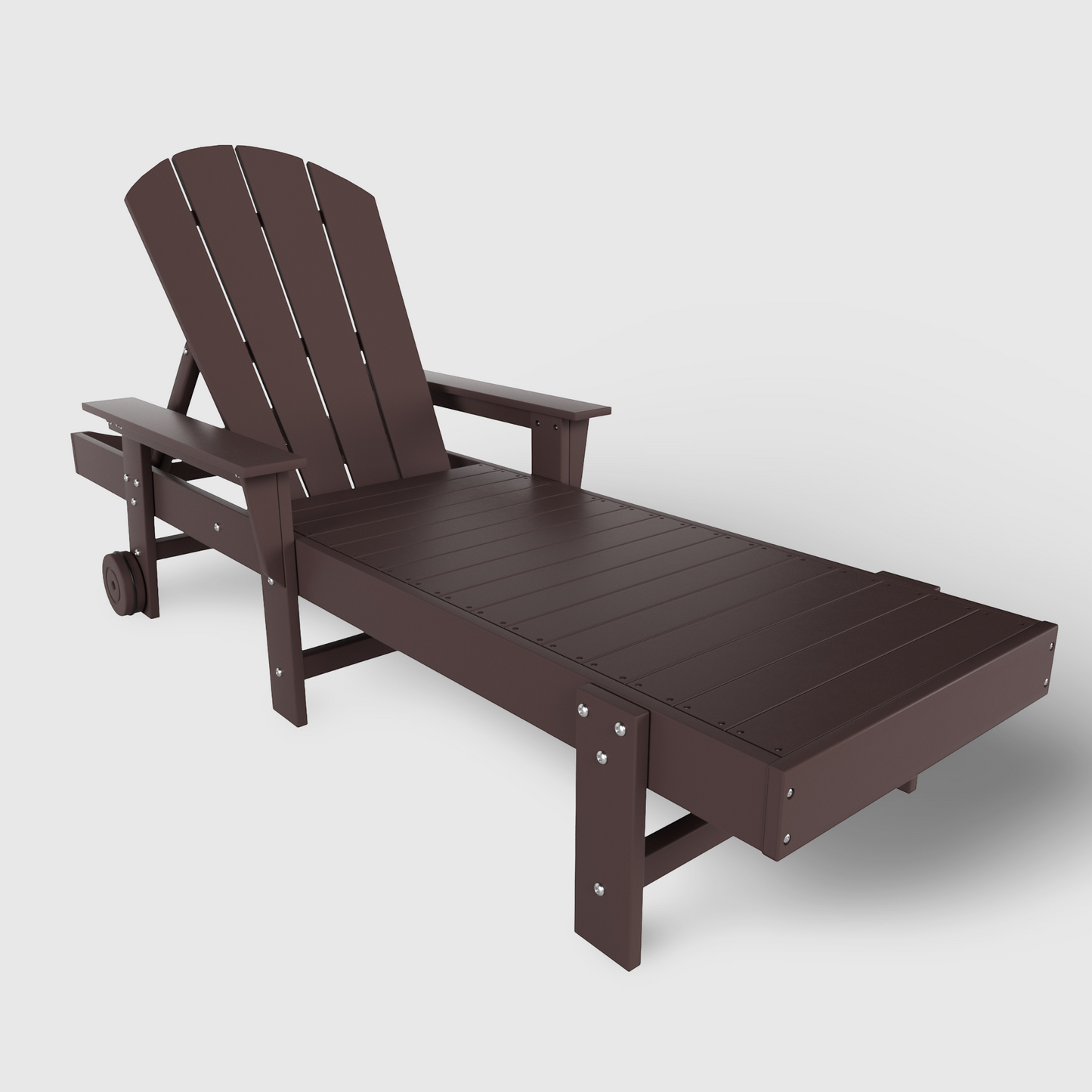 Chatham All-Weather Outdoor Adirondack Reclining Sun Lounger With Arms Rests & Wheels