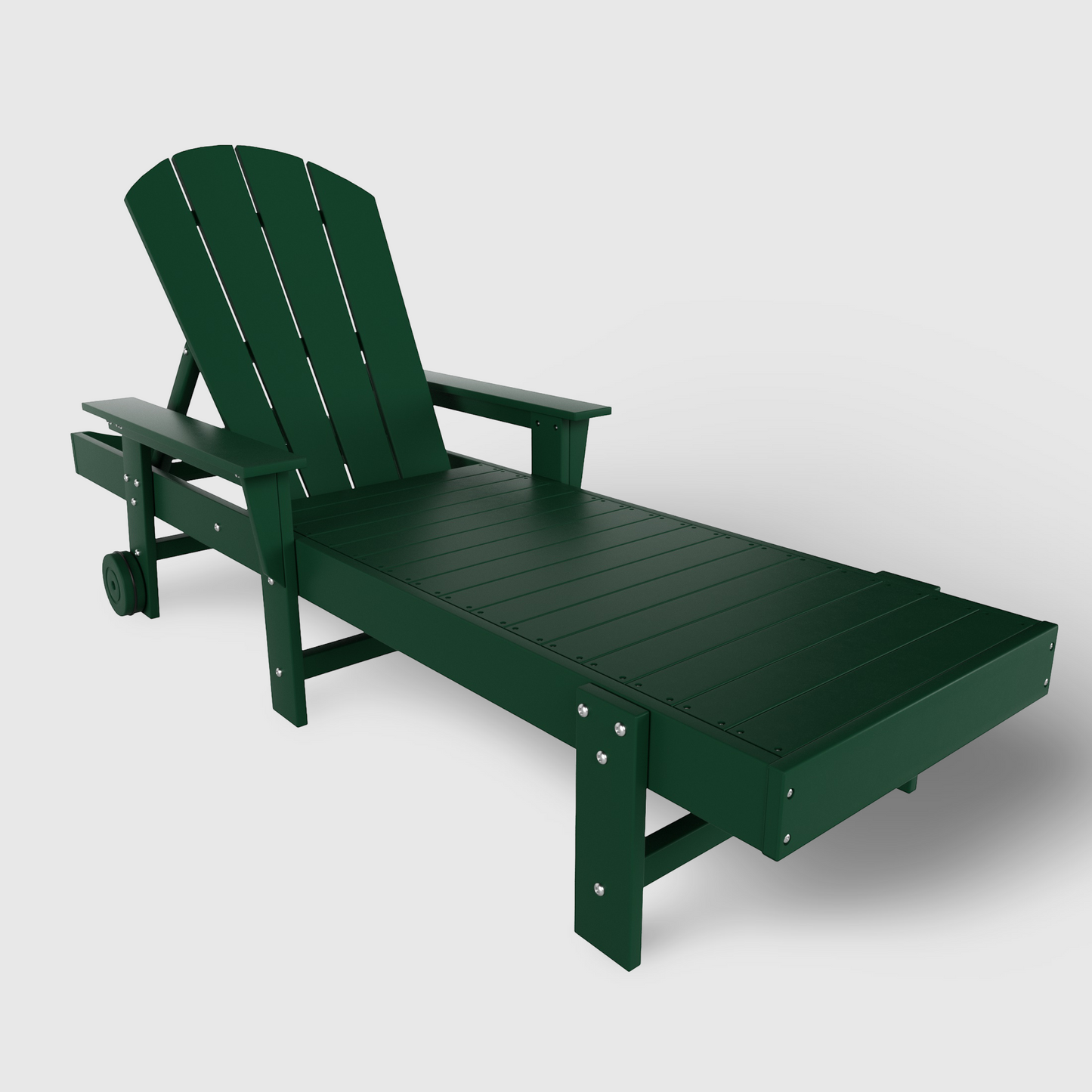 Chatham All-Weather Outdoor Adirondack Reclining Sun Lounger With Arms Rests & Wheels