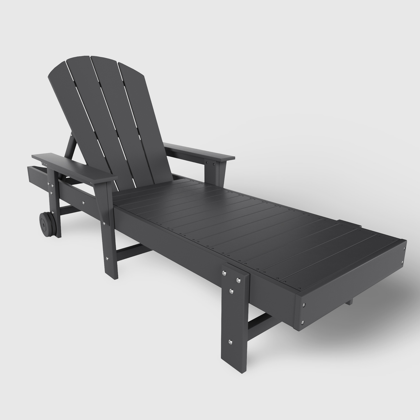 Chatham All-Weather Outdoor Adirondack Reclining Sun Lounger With Arms Rests & Wheels